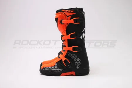 Мотоботы кроссовые SCOYCO (Скойко) MBM009 оранжевый/чёрный 44 - купить с доставкой, по выгодной цене в интернет-магазине Мототека