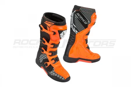 Мотоботы кроссовые SCOYCO (Скойко) MBM009 оранжевый/чёрный 44 - купить с доставкой, по выгодной цене в интернет-магазине Мототека