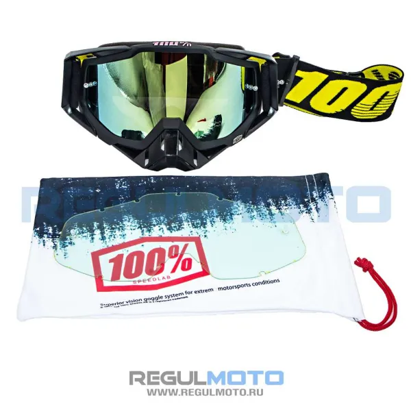 Очки 100% RACECRAFT чёрный | Мототека