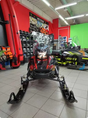 Снегоход IRBIS (Ирбис) SF 200 L Long чёрный/красный с ПСМ - купить с доставкой, по выгодной цене в интернет-магазине Мототека
