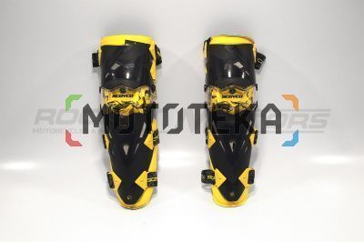 Защита колен SCOYCO Protector K12 (L/XXL, шарнир, черный/желтый)
