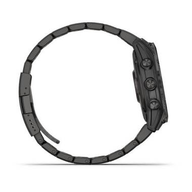 Мультиспорт.часы Garmin (Гармин) Fenix 7 Sapphire Solar, DLC-покрытие, титан с титан. ремешком (010-02540-39) | Мототека