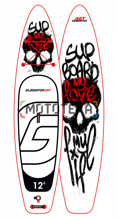 Надувная доска для sup - бординга Gladiator (Гладиатор) SUP my love 12.6 (2021)