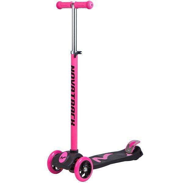Самокат - кикборд Novatrack (Новатрак) RainBow Start, розовый
