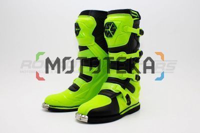 Мотоботы кроссовые SCOYCO (Скойко) MBM006 лайм/чёрный 45