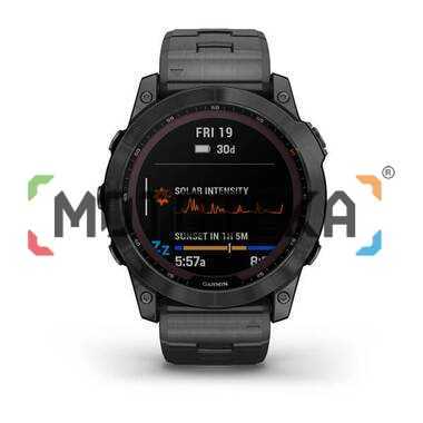 Мультиспорт.часы Garmin (Гармин) Fenix 7x Sapphire Solar, DLC, титан, с титановым ремешком (010-02541-27)