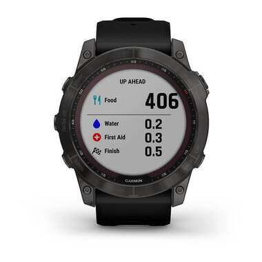 Мультиспорт.часы Garmin (Гармин) Fenix 7x Sapphire Solar, DLC-покрытие,серые с черным ремешк. (010-02541-11) | Мототека