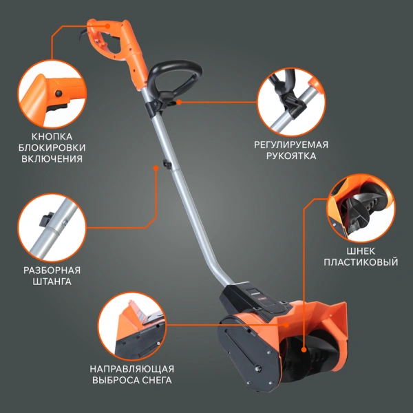 Снегоуборщик электрический ручной Patriot (Патриот) PS 1500 E | Мототека