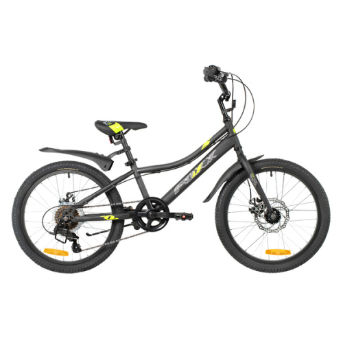 Велосипед Foxx (Фокс) 20" DIFFER чёрный,  стальная рама, 6 скор., Microshift MS21/Microshift TS38, дисковый