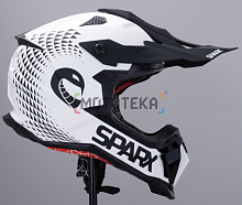 Шлем мото кроссовый Sparx (Спаркс) Raptor (JH-601) белый/чёрный 2XL