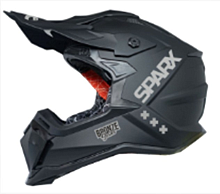 Шлем мото кроссовый Sparx (Спаркс) Raptor (JH-601) чёрный матовый XL