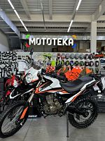Мотоцикл кроссовый / эндуро Мотомир Adventure 250 белый/чёрный/оранжевый с ПТС