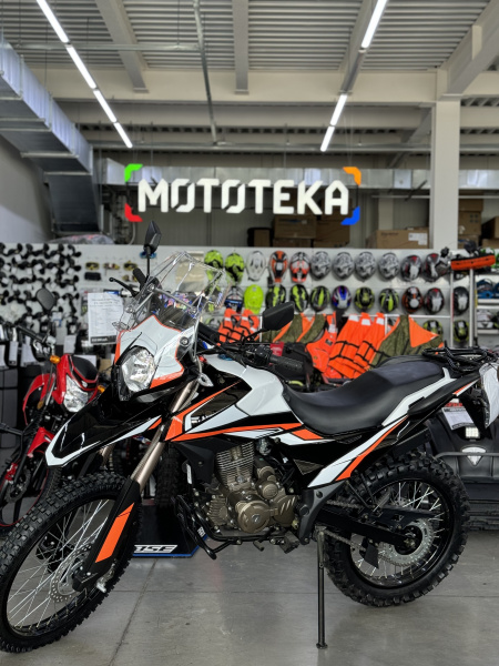 Мотоцикл кроссовый / эндуро Мотомир Adventure 250 белый/чёрный/оранжевый с ПТС | Мототека
