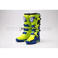 Мотоботы кроссовые SCOYCO (Скойко) MBM009, лайм/синий, 45