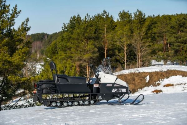 Снегоход БТС Арктик - 4Т Лонг Люкс 27 л.с.. эл. запуск. реверс. тормоз белый (машинокомплект) | Мототека