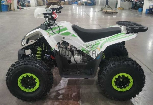 Квадроцикл детский Мотомир ATV Sporty белый/зелёный (машинокомплект) | Мототека