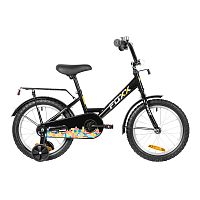 Велосипед Foxx (Фокс) 14" SIMPLE чёрный, сталь, тормоз нож, крылья, багажник, полная защ.цепи