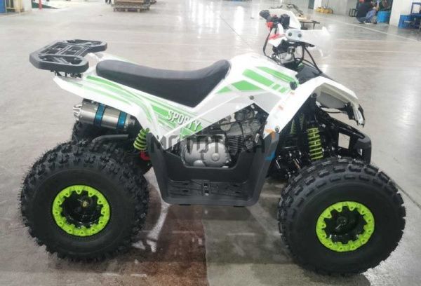 Квадроцикл детский Мотомир ATV Sporty белый/зелёный (машинокомплект) | Мототека