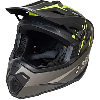 Шлем мото кроссовый HIZER (Хайзер) J6801 №1 (XL) gray/lemon