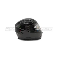 Шлем интеграл с очками ROCKOT (Рокот) RM-133 Solid Dark (XS) (чёрный глянцевый однотонный)