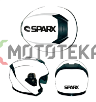 Шлем мото открытый Sparx (Спаркс) Armo белый 2XL
