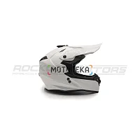 Шлем кроссовый ROCKOT (Рокот) RM-217 Cloud GL (XS) (белый глянцевый однотонный)