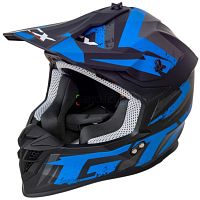 Шлем мото кроссовый GTX 633 (L) #9 BLACK/BLUE GREY